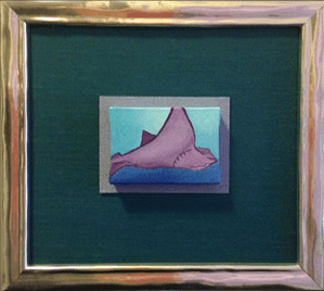 A picture of a picture of a shark in a frame