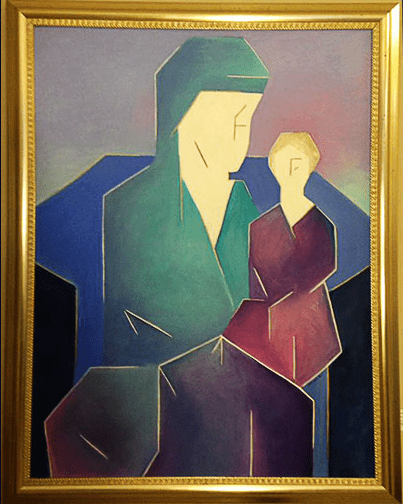 A painting of a man and a woman